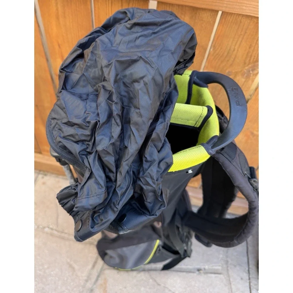Vtg Ping Hoofer 5 Way Carry Bag Dual Straps Black Yellow W/Stand & Rain Cover